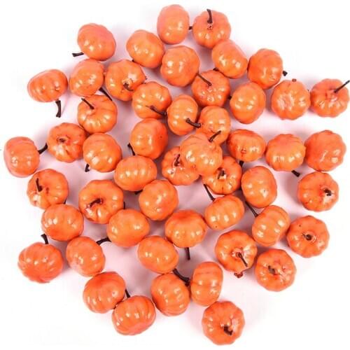 25Pcs/lot Mini Simulation Pumpkin Fake Artificial Vegetabl Thanksgiving Festival Home Party For Home Halloween Props DIY Crafts