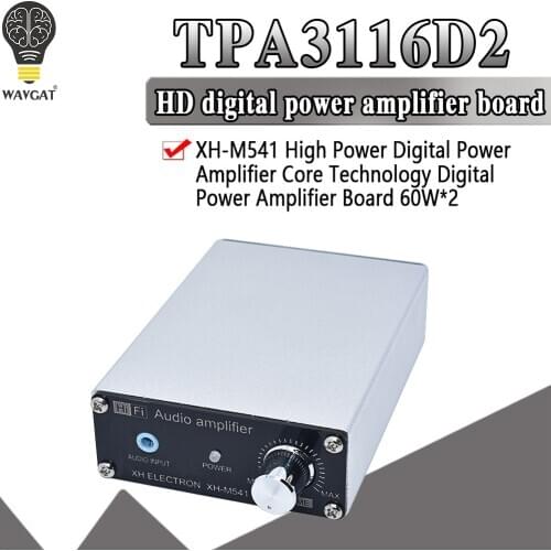 2x50W Class D HIFI Audio Amplifier Lossless Digital Power Amplifier Board Support Audio Input DC12-24V TPA3116D2