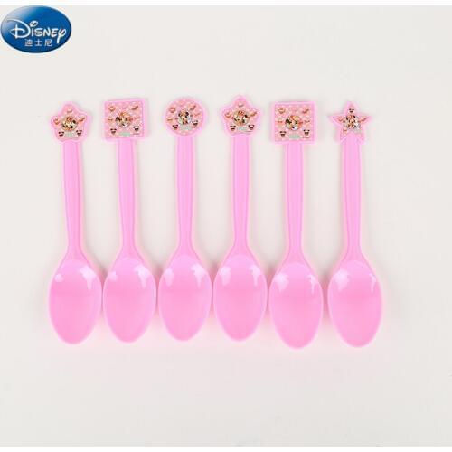 Minnie Mouse Party Supplies Spoons Kids Girls Birthday Party Decoration Spoon for Princess Eco-friendly 6pcs/lot