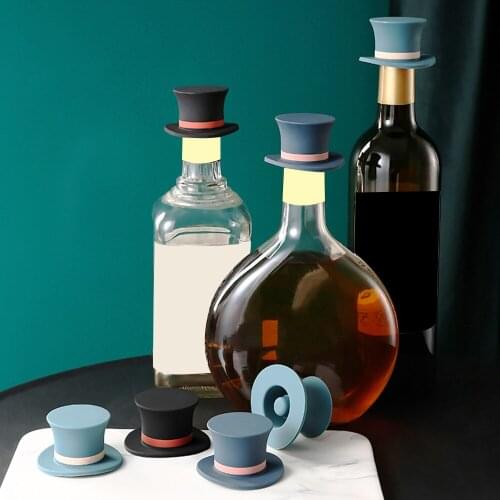 Wine Champagne Stopper Wine Bottle Cap Sealing Plug Wine Corks Barware Creative Silicone Wine Stopper Household Wine Corks