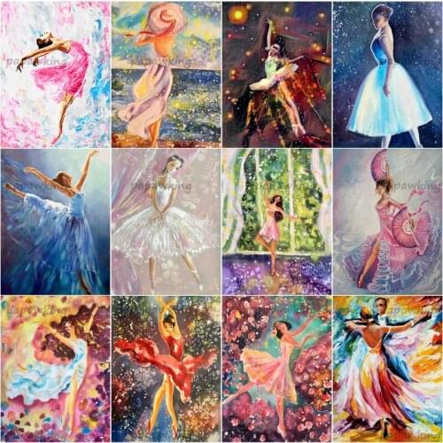 Ballet Girl Diy Diamond Painting Abstract Creative Full Drill Embroidery Cross Stitch Mosaic Kit Girl Dance Room Decoration Gift
