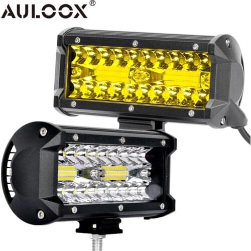 AULOOX 2PCS 9" Inch Truck LED Work Light Bar 12V 24V Offroad Combo LED Bar For Auto 4x4 4WD JEEP Pickup Car ATV SUV Off Road