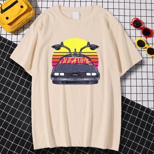 Fashion Breathable Mens T Shirt Spring Summer Tee-shirt Back To The Future Hip Hop Printing Clothing Large Size T Shirts Man