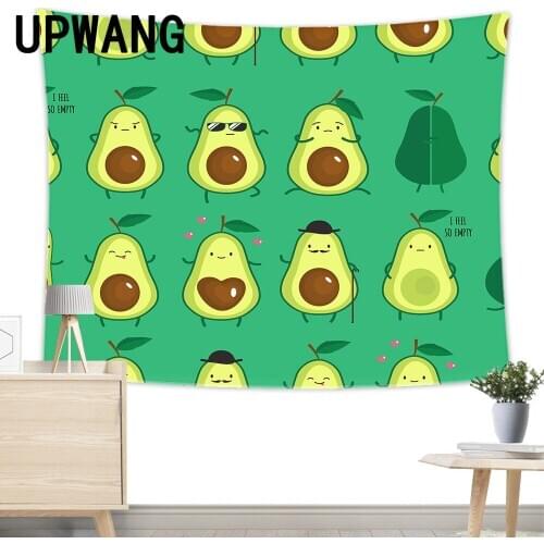Avocado Tapestry Wall Hanging Sandy Beach Picnic Rug Camping Tent Sleeping Pad Home Decor Bedspread Sheet Wall Cloth