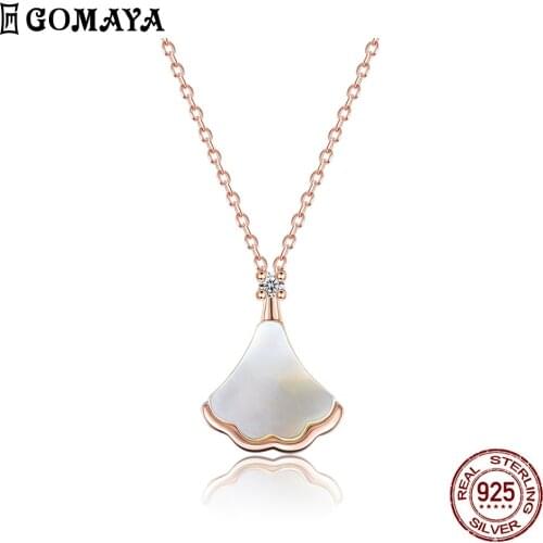 GOMAYA White Fritillary Shape Necklaces For Women Popular Fashion Girl Jewelry Porm Party Valentines Day Give Wife Gifts On Sale