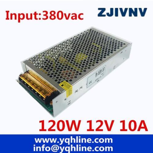 AC 380V input 12V 10A output 120W switching power supply of high reliability industrial switch power supply NEW