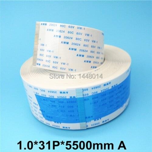 5.5M long data cable 31Pins for Epson DX5 head /Inkjet printer Xenons Smart color Mutoh VJ1604 1604W 1624 RJ900 flat cable 2pcs