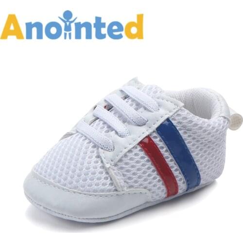 Classic Sports Neutral Elastic Mesh Breathable Soft Sole Anti-Skid Walking Shoes