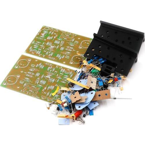 SUQIYA-Replica QUAD405 imitation country power amplifier board kit MJ15024 dual channel with heat sink 100W +100W 8R