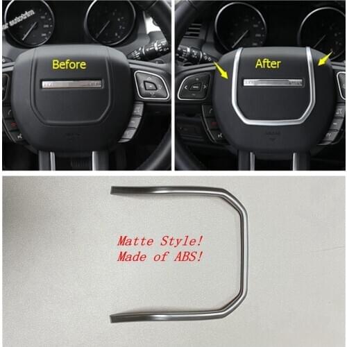 Lapetus Steering Wheel Stickers Frame Cover Trim 1 Pcs Fit For Range Rover Evoque 2012 - 2018 / ABS