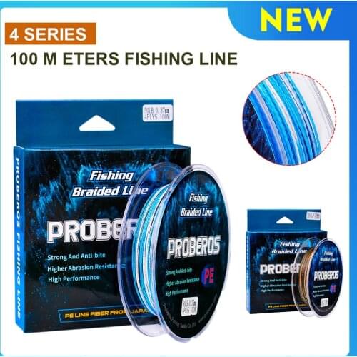 4 Braided 100m Vigorous Horsefish Line Camouflage Green PE Line 0.12mm-1.2mm Diameter 10LB-100LB Tension Braided Fishing Line