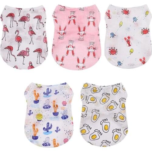 Summer Pet Sunscreen Clothes Puppy Chihuahua Vest Lovely Cartoon Dog Vest Cool And Breathable Clothes Pet Supplies