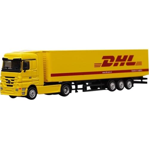 1/87 alloy casting car model BENZ container container truck DHL high-end collection holiday gift holiday gift