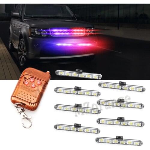 MZORANGE 8led police light Warning Police Strobe light strobe Ambulance light drl led light police warning light