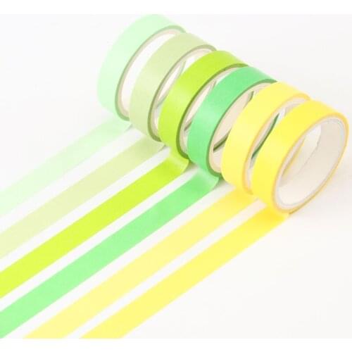 6 pcs/lot Cute Colorful Masking Washi Tape Set Kawaii Decorative Adhesive Tape DIY Scrapbooking Sticker Japanese Stationery