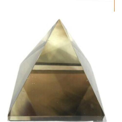 Natural smoky quartz pyramid lucky feng shui decoration transhipped radiation-resistant 30MMX30MM