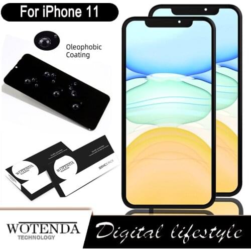 Original OEM Display For iPhone 11 LCD Touch Screen Digitizer Assembly Repair Parts with Service Pack