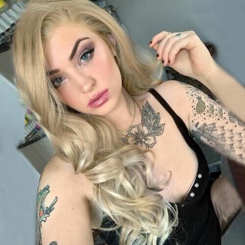 Long Blond Wig Wigs For Women Body Wave Synthetic Wig With Bangs Full Lace Wig Natural Hair Heat Resistant Cosplay Wholesale Wig