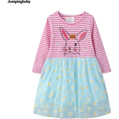2021 Vestidos Floral Dress Flower Girl Dresses Children Sukienka Vetement Fille Roupa Infantil Menina Mesh Girls Clothes Costume