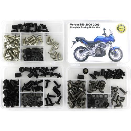 Fit For Kawasaki Versys 650 2006 2007 2008 2009 Motorcycle Full Fairing Bolt Kit Complete Fairing Clips Bodywork Screws Steel