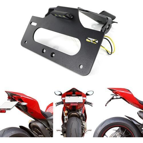 Fit For Ducati 899 959 1199 1299 Panigale License Plate Holder Bracket Rear Tail Tidy Fender Eliminator kit 5052-T6 Aluminum