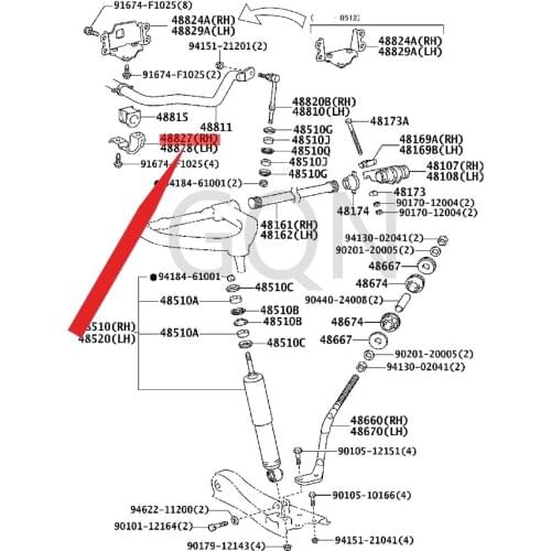 Right front stabilizer bar bracket 2004-Toy ota HIA CEL AND CRU IS ER rear stabilizer bar rubber sleeve fixing frame