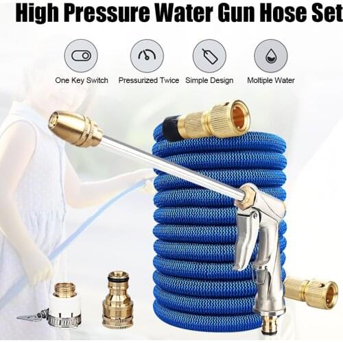 2.5/5/7.5/10M Expandable Garden Hose with Water Gun Adjustable Nozzle Flexible Pipe Hose High Pressure Sprinkler Foam Car Wash