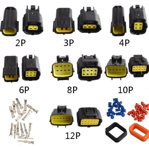 1set 2/3/4/6/8/10/12 Pin Way Waterproof Wire Connector Plug 1.8mm Car Auto Sealed Electrical Set Car Truck Socket connectors