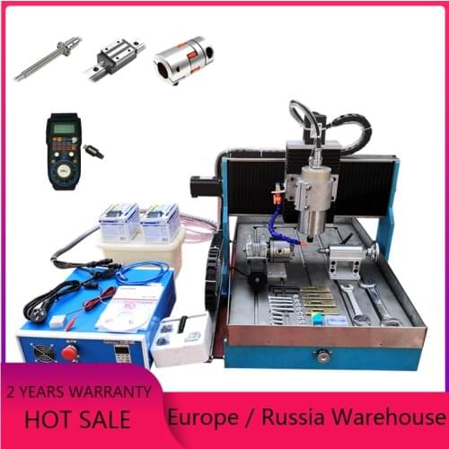 Steel material wood router Linear Guide Rail PCB Milling Machine cnc 6040 Aluminum Copper metal engraving with water tank