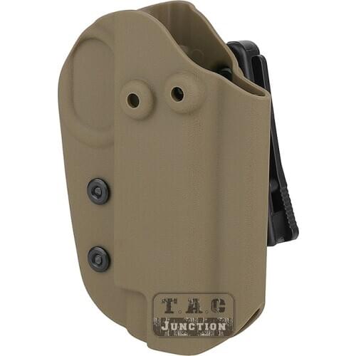 Tactical OWB Kydex Waist Holster HSG Style Right Hand Belt Loop Holster With Back Clip For COMP-TAC 1911 Dark Earth