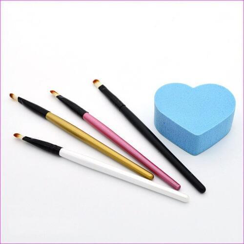 Fiber Hair Lip brush Lipstick Lip Gloss Makeup Brush Wooden Handle Lasting for Lips Beauty Women Lip Makeup Tool Wholesale