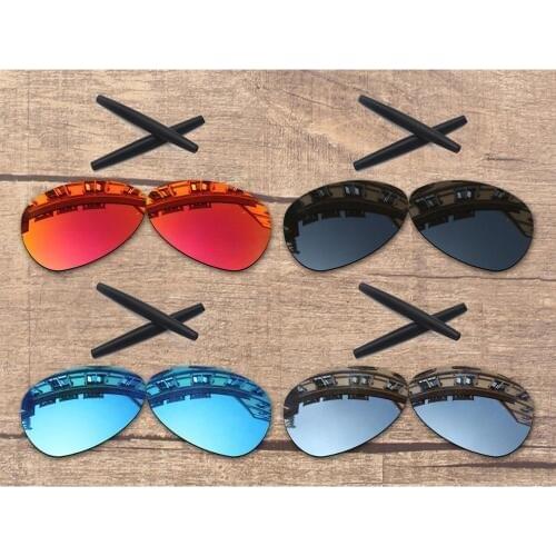 Vonxyz 20+ Color Choices Polarized Replacement Lenses & Black Ear Socks for-Oakley Crosshair S Frame