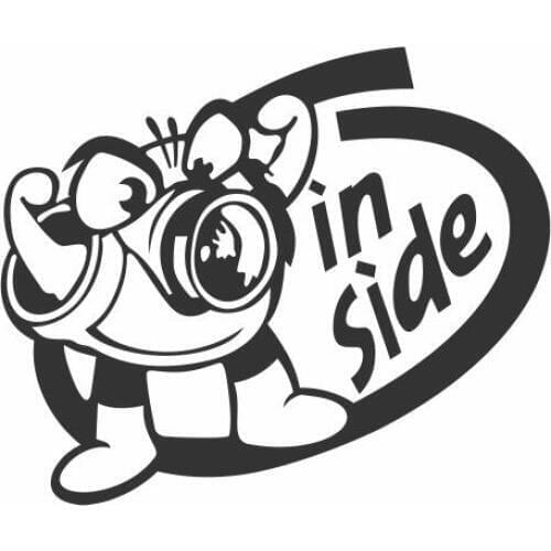 Funny Cartoon Character Wearing A Mask Car Stickers For Car Body Window Door Sign Art Decal FA245