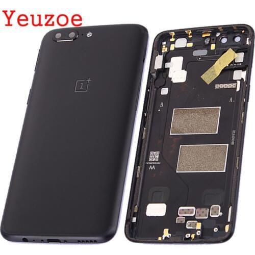 Battery Back Cover For Oneplus 5 A5000 Housing+Power Volume Buttons +sim card Replacement no NFC