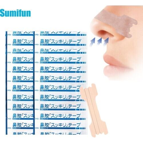 Sumifun 12/30pcs Breath Nasal Strips Rhinitis Refresh Nose Cold Cool Herbal Patch Nasal Essential Oil Plaster Headache Strip