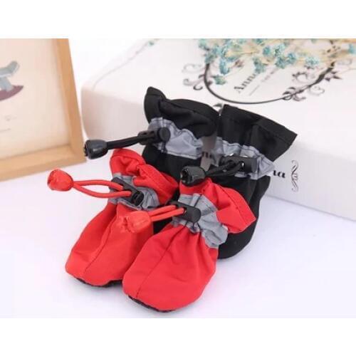 4Pcs/set Pet Dogs Waterproof Anti-slip Pet Shoes Chihuahua Yorkie Thick Snow Booties Socks Rubber For Small Dog Puppies Footwear