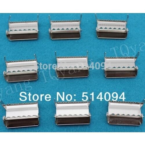 50pc /lot ) 2.5cm Silver metal buckle Suspenders adjustment buckles Craft Sewing materials
