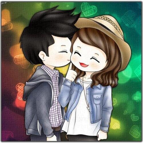 Diy Diamond Painting Cross Stitch Boy Kissed The Girls Face Needlework Diamond Embroidery Full Square Mosaic Decoration Resin