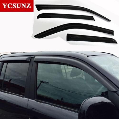 Car Wind Deflector Black Car Window Deflectors Visor Vent Rain/sun/guard For VW Amarok 2009-2014 Double Cabin