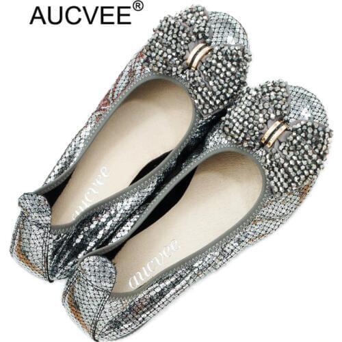 Special Offer Genuine Leather Women Ballet Flat Shoes Size 43 Womens Slip-On Soft String Bead Bow Boat Shoes Women Flats Loafer