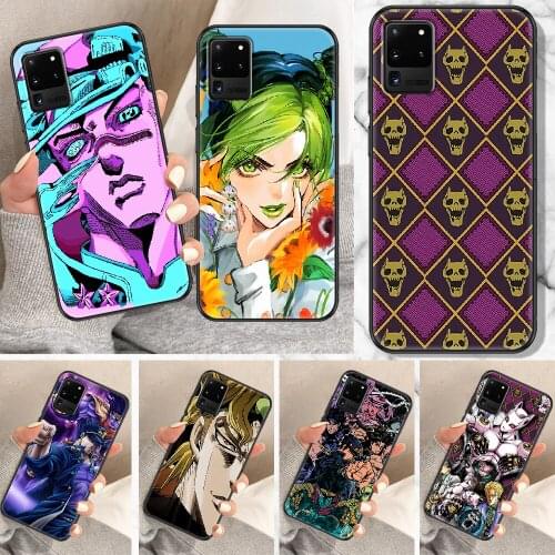 JoJos Bizarre Adventure JoJo Anime Phone case For Samsung Galaxy Note 4 8 9 10 20 S8 S9 S10 S10E S20 Plus UITRA Ultra black tpu