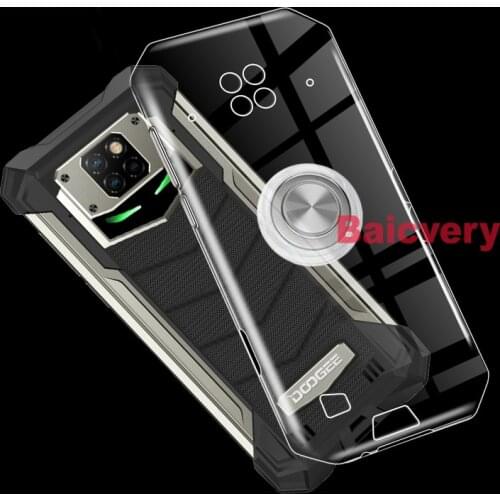 Case for Doogee S88 Pro Cover Magnetic Car Finger Ring Holder Soft TPU Shockproof Case for Doogee S88 Plus Coque