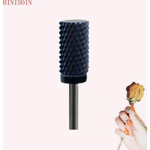 10 PCS Black Ceramic Nail Drill Bit - Large Barrel Bit