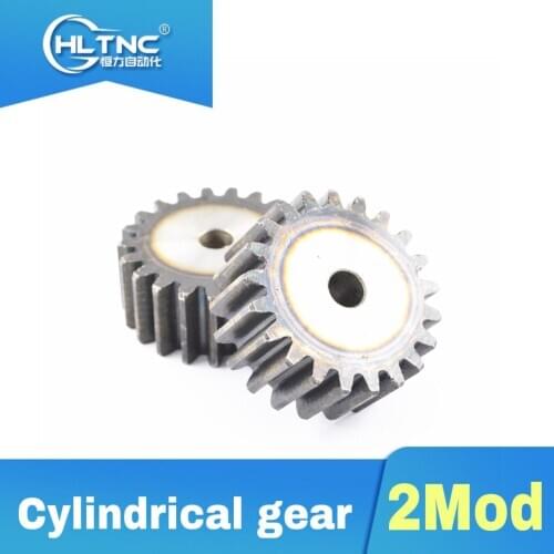 Cylindrical gear carbon steel spur gear 2 mod 12 teeth to 100 teeth spur gear transmission