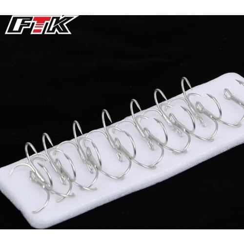FTK Fishhooks with Round Handle Treble Sharp Barbed Tough Hooks High Steelcarbon Craft Materials From Japan