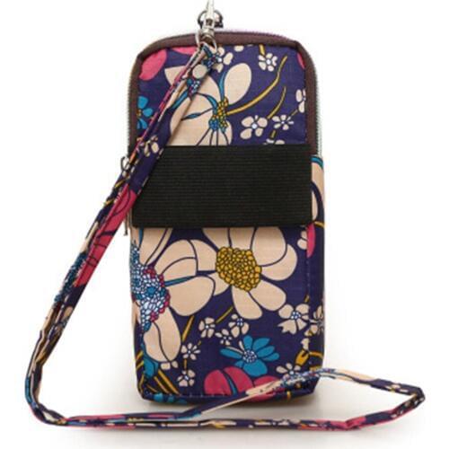 Hanging Neck Wallet Coin Purse Cell Phone Pouch Printed Mini Shoulder Arm Bag New