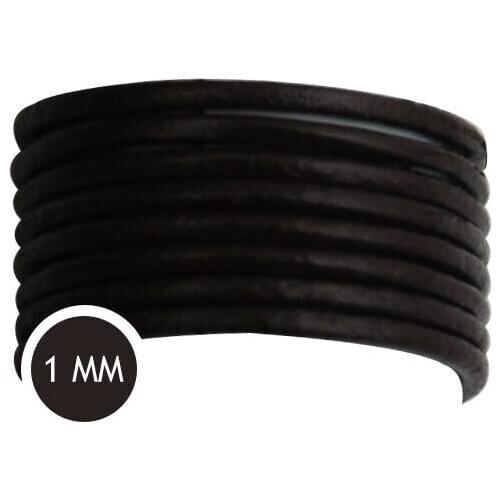 50M/Roll Dark Coffee Color Round Leather Cord Rope For Accessory Making