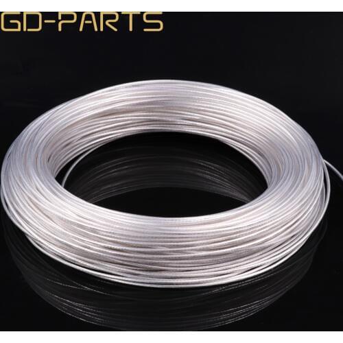0.75mm2 High Purity Silver Plated OCC PTFE Wire Copper Cable For HIFI Audio DIY AMP Headphone Amplifier DIY 0.23mmx19 AWG18