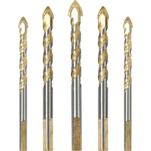 Multifunctional super hard alloy triangle drill bit ceramic tile 6--12mm glass/concrete wall punching rotary head hole opener