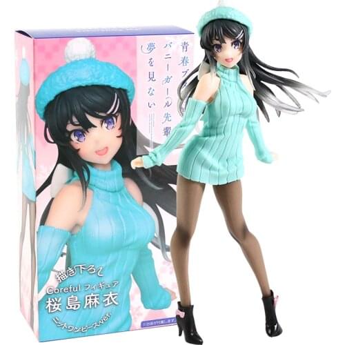 Rascal Does Not Dream Of Bunny Girl Senpai Sakurajima Mai Anime Figure Sweater Ver. Colletible Model Toy